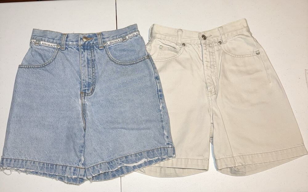 Lawman Vintage Women’s Lot Of 2 Western Denim Shorts Cotton Size 3